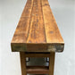 Rustic Folding Bench (96x14.5) Vintage Reclaimed Wood Bench, Farmhouse Seat A124