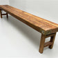 Rustic Folding Bench (96x14.5) Vintage Reclaimed Wood Bench, Farmhouse Seat A124