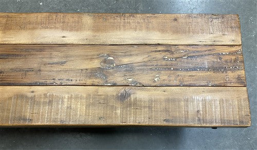 Rustic Folding Bench (96x14.5) Vintage Reclaimed Wood Bench, Farmhouse Seat A125