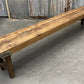Rustic Folding Bench (96x14.5) Vintage Reclaimed Wood Bench, Farmhouse Seat A125