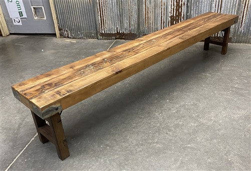 Rustic Folding Bench (96x14.5) Vintage Reclaimed Wood Bench, Farmhouse Seat A125