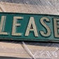 Gillease St Street Sign, 6x24 Vintage Green Road Sign, Metal Road Sign, B