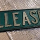 Gillease St Street Sign, 6x24 Vintage Green Road Sign, Metal Road Sign, B