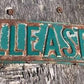 Gillease St Street Sign, 6x24 Vintage Green Road Sign, Metal Road Sign, A