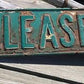 Gillease St Street Sign, 6x24 Vintage Green Road Sign, Metal Road Sign, F