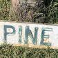 E Pine St Street Sign, 6x24 Vintage White Green Road Sign, Metal Road Sign, B