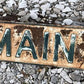 N Main St Street Sign, 6x24 Vintage White Green Road Sign, Metal Road Sign, A