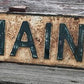 N Main St Street Sign, 6x24 Vintage White Green Road Sign, Metal Road Sign, B