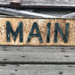 N Main St Street Sign, 6x24 Vintage White Green Road Sign, Metal Road Sign, B