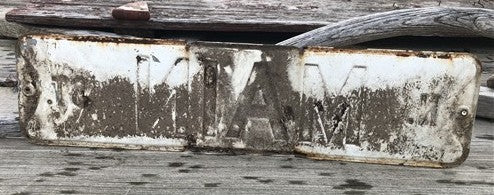 N Main St Street Sign, 6x24 Vintage White Green Road Sign, Metal Road Sign, B