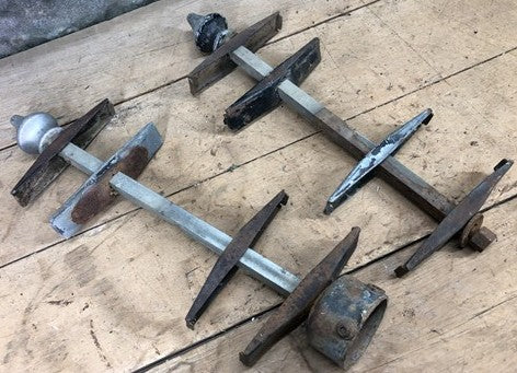 Pair Lyle 4 Street Sign Holder Brackets, Vintage Intersection Sign Hardware A