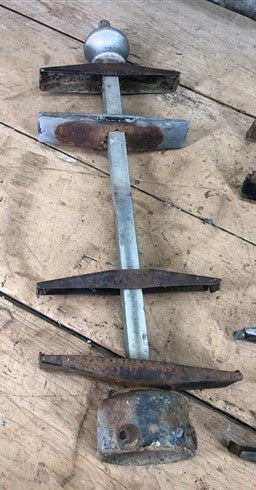 Pair Lyle 4 Street Sign Holder Brackets, Vintage Intersection Sign Hardware A