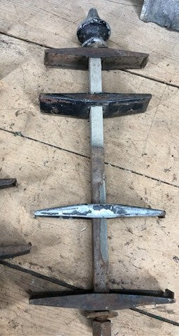 Pair Lyle 4 Street Sign Holder Brackets, Vintage Intersection Sign Hardware A
