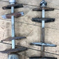 Pair Lyle 4 Street Sign Holder Brackets, Vintage Intersection Sign Hardware A