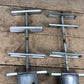 Pair 4 Street Sign Holder Brackets, Vintage Intersection Sign Hardware C
