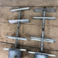 Pair 4 Street Sign Holder Brackets, Vintage Intersection Sign Hardware C