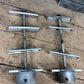 Pair 4 Street Sign Holder Brackets, Vintage Intersection Sign Hardware C