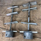 Pair 4 Street Sign Holder Brackets, Vintage Intersection Sign Hardware C