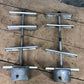 Pair 4 Street Sign Holder Brackets, Vintage Intersection Sign Hardware C