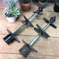 Pair Lyle 4 Street Sign Holder Brackets, Vintage Intersection Sign Hardware B