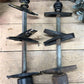 Pair Lyle 4 Street Sign Holder Brackets, Vintage Intersection Sign Hardware B