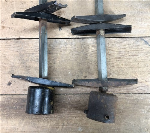 Pair Lyle 4 Street Sign Holder Brackets, Vintage Intersection Sign Hardware B