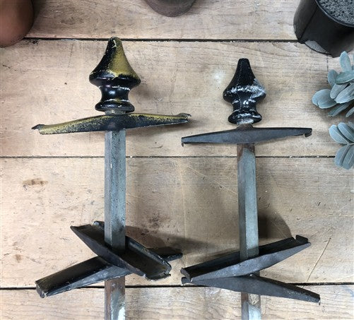 Pair Lyle 4 Street Sign Holder Brackets, Vintage Intersection Sign Hardware B