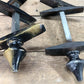 Pair Lyle 4 Street Sign Holder Brackets, Vintage Intersection Sign Hardware B