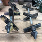 Pair Lyle 4 Street Sign Holder Brackets, Vintage Intersection Sign Hardware B