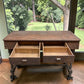 Primitive Slant Front Writing Desk, Antique Industrial Farmhouse Work Center, A
