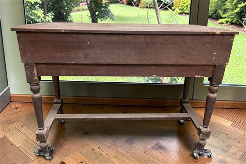 Primitive Slant Front Writing Desk, Antique Industrial Farmhouse Work Center, A
