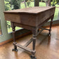 Primitive Slant Front Writing Desk, Antique Industrial Farmhouse Work Center, A