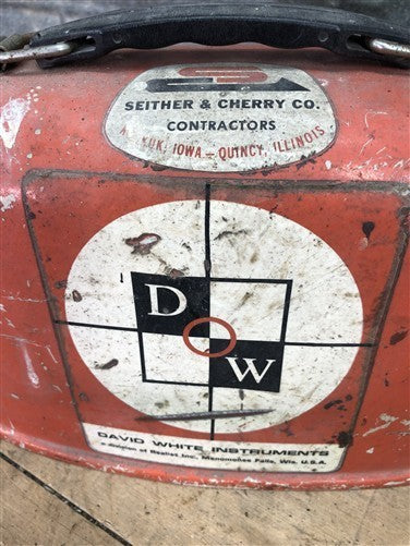 David White Transit Level Surveying Instrument Meridian Model 8090 w/Metal Case