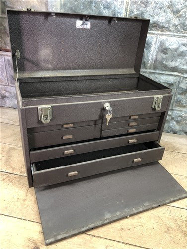 Kennedy 7 Drawer Metal Machinist Tool Chest Mechanic Carpenter Trunk w/Key