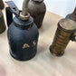 10 Oil Cans Vintage Lot, Globemaster Tin Machinist Model T Gas Station Garage N