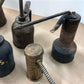 10 Oil Cans Vintage Lot, Globemaster Tin Machinist Model T Gas Station Garage N