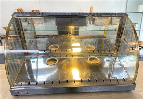 Tita Model EVCD 10B Countertop Food Warmer Display Case Heated Curved Glass 127V