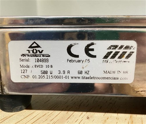 Tita Model EVCD 10B Countertop Food Warmer Display Case Heated Curved Glass 127V