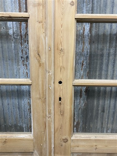 Antique French Double Doors (44.5x100.5) 6 Pane Glass, European Reclaimed G198