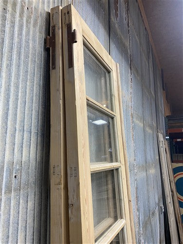 Antique French Double Doors (44.5x100.5) 6 Pane Glass, European Reclaimed G198