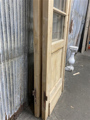 Antique French Double Doors (44.5x100.5) 6 Pane Glass, European Reclaimed G198