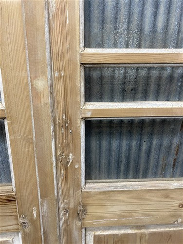 Antique French Double Doors (40x82.75) 5 Pane Glass, European Reclaimed G199