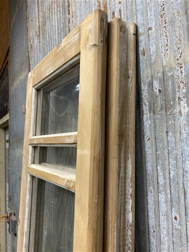 Antique French Double Doors (40x82.75) 5 Pane Glass, European Reclaimed G199