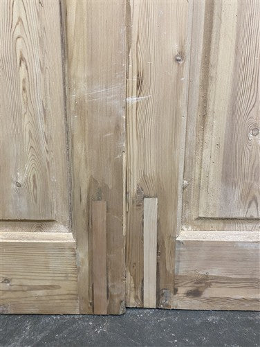Antique French Double Doors (33x95) 3 Pane Glass, European Reclaimed G200