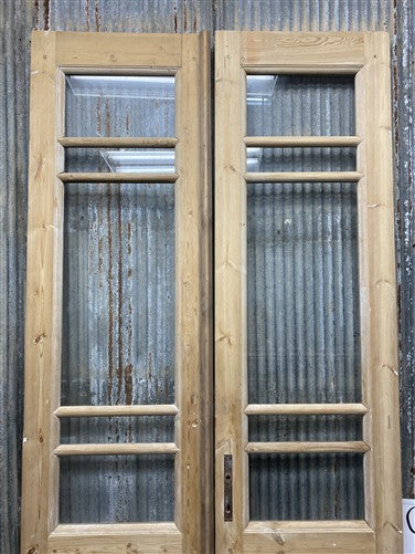 Antique French Double Doors (44.5x98) 5 Pane Glass, European Reclaimed G201