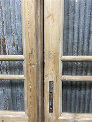 Antique French Double Doors (44.5x98) 5 Pane Glass, European Reclaimed G201