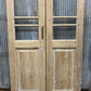 Antique French Double Doors (44.5x98) 5 Pane Glass, European Reclaimed G201