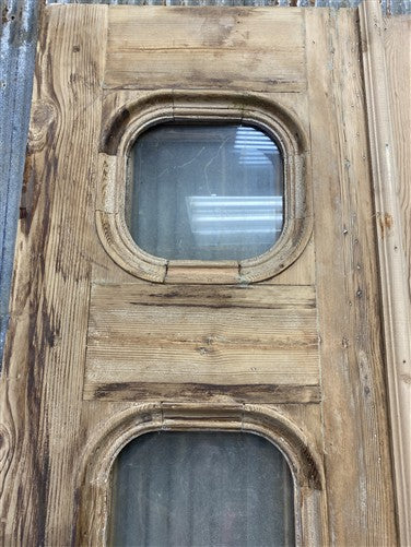 Antique French Double Doors (40x95) 2 Pane Glass, European Reclaimed G204