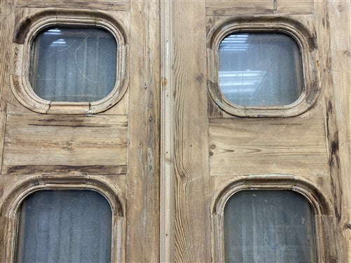 Antique French Double Doors (40x95) 2 Pane Glass, European Reclaimed G204