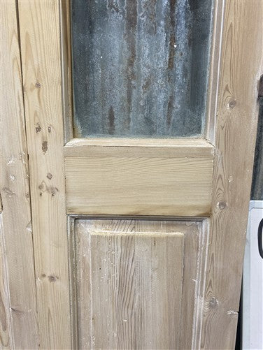 Antique French Double Doors (40.5x82.5) 3 Pane Glass, European Reclaimed G205